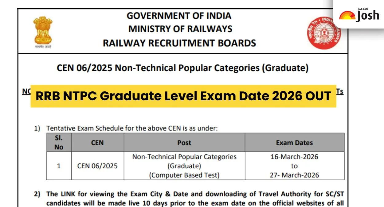 rrb ntpc graduate exam date