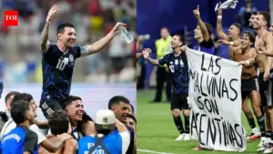 Argentina face potential FIFA action after Falkland Islands banner display