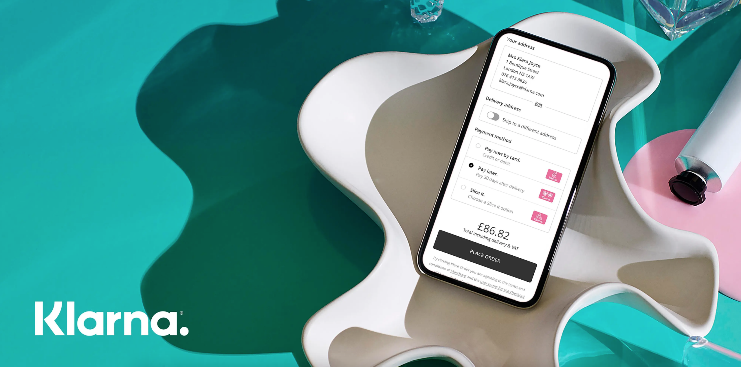 Paying in an online shop with Klarna